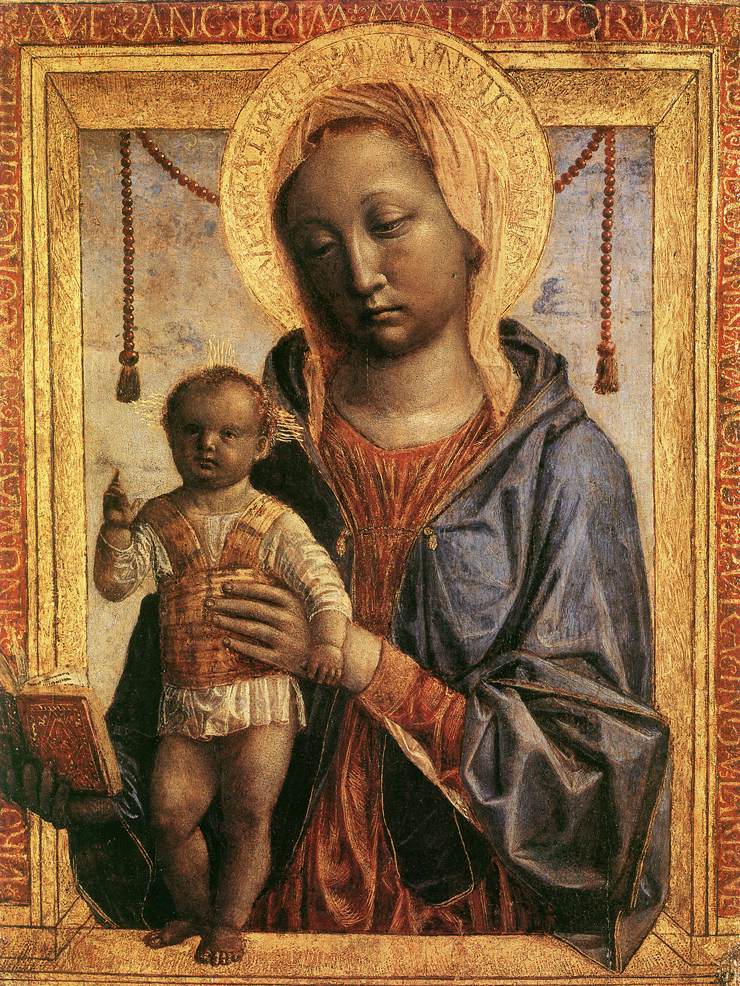 FOPPA, Vincenzo Madonna of the Book 1460-68 Wood panel Castello Sforzesco, Milan.jpg