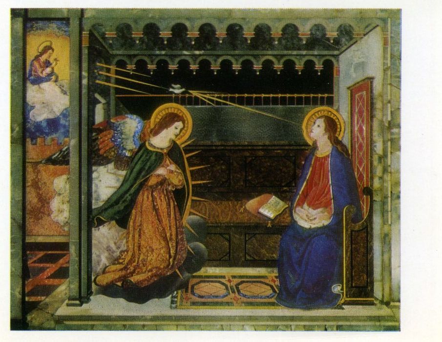 Плакетка Благовещение. Флоренция. Вторая половина XVI в. Флорентийская мозаика.jpg